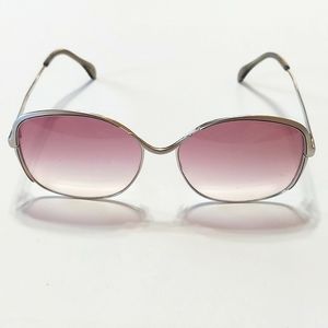 NWOT Metzler Silver Round Frame Grey Lens Beautiful Ladies Sunglasses